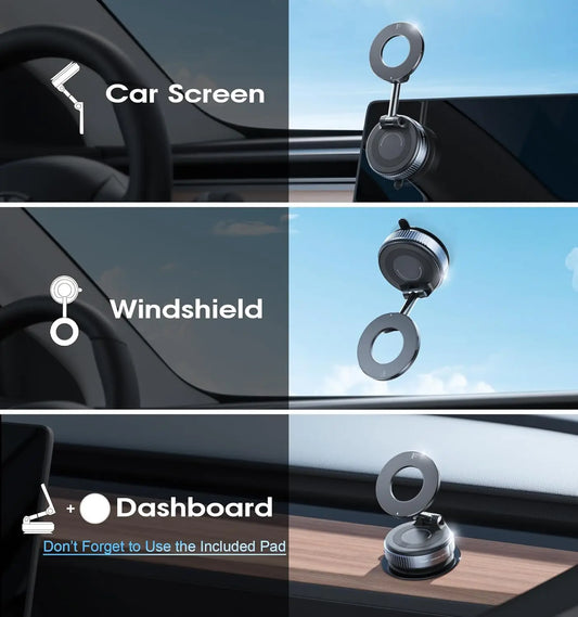 Magnetic Car Phone Holder Dashboard Mount Universal 360 Degree Rotation iPhone Samsung